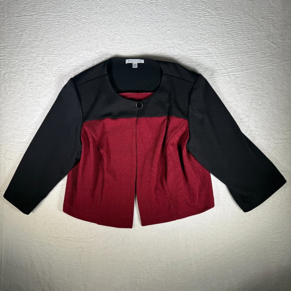Vintage Danny and Nicole Jacket Red and White 18W Shoulder Pad